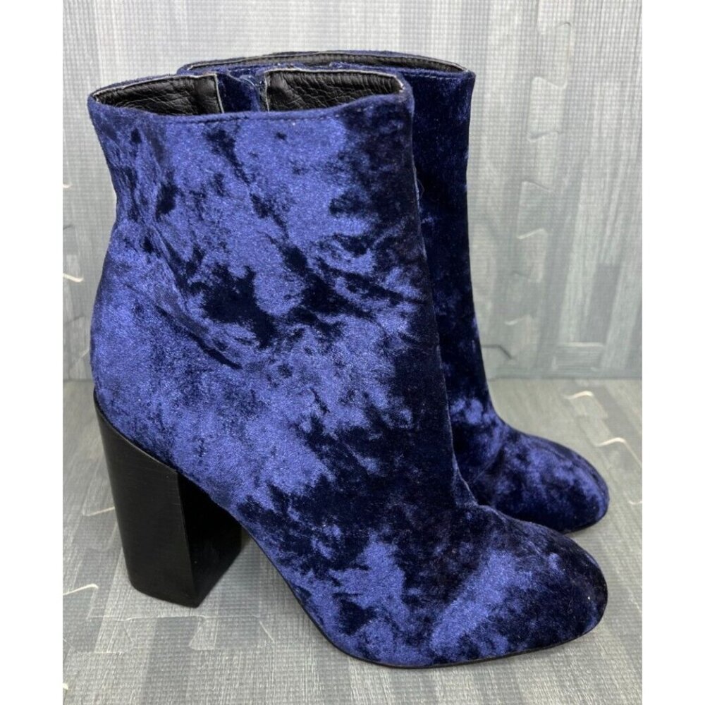 Rebecca Minkoff Bojana Too Ankle Bootie Blue Women's Size 7.5M Velvet